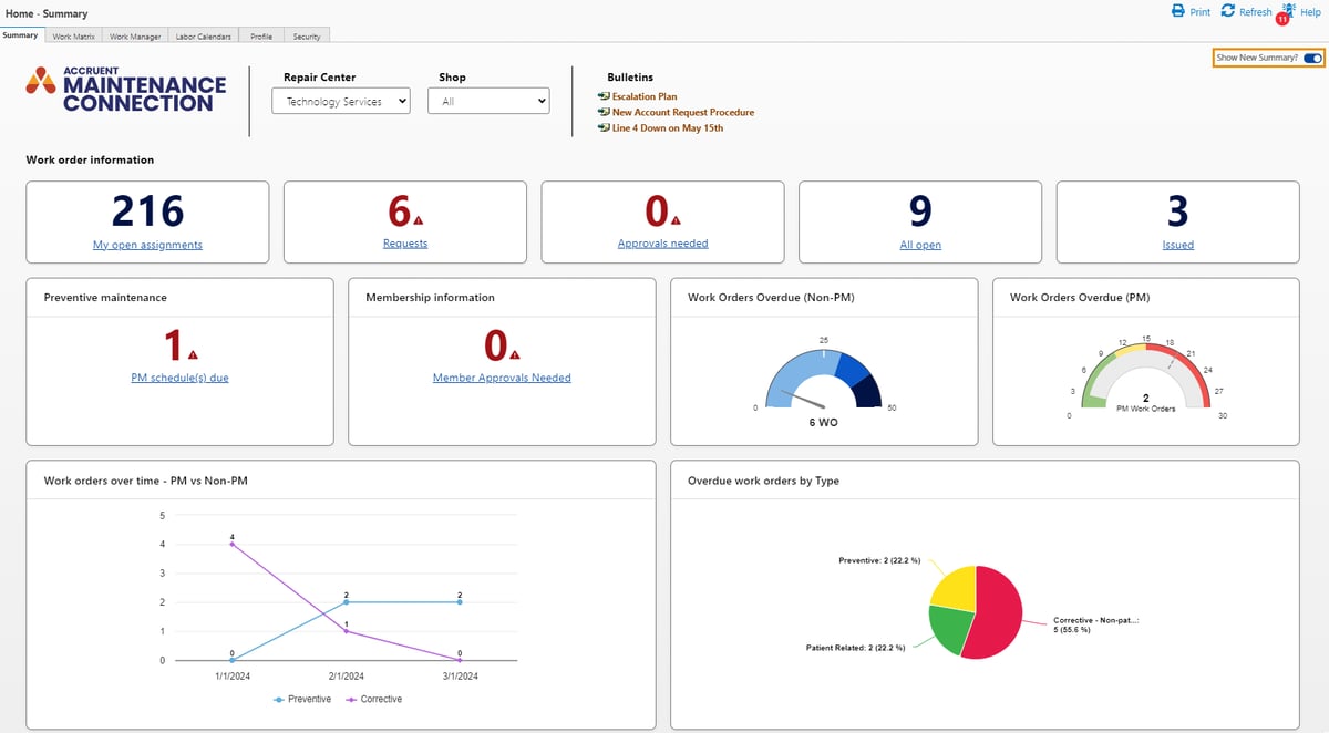 CMMS Software: Accruent Maintenance Connection