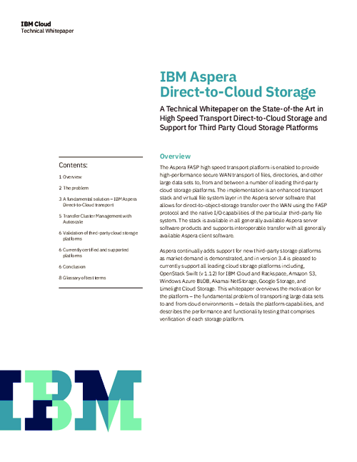 IBM Aspera Direct-to-Cloud Storage whitepaper