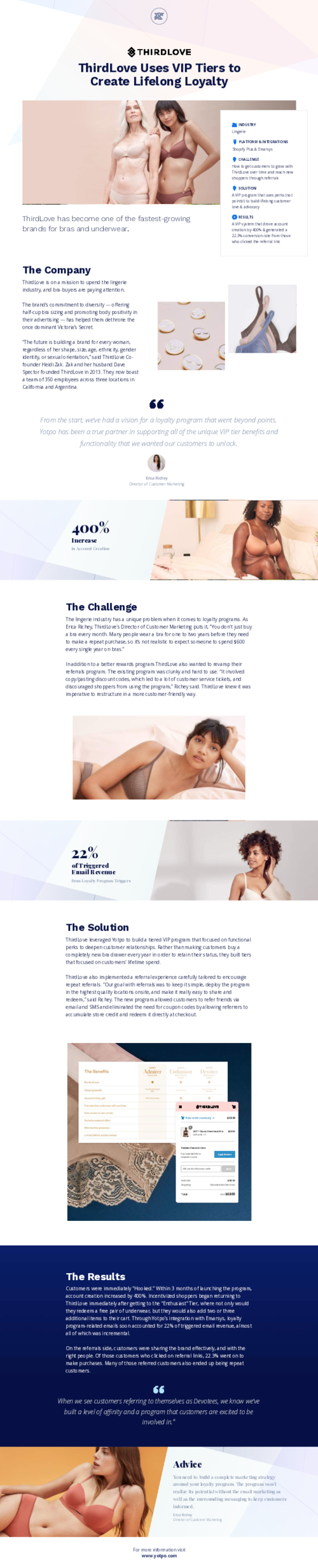 ThirdLove uses VIP tier to create lifelong loyalty.