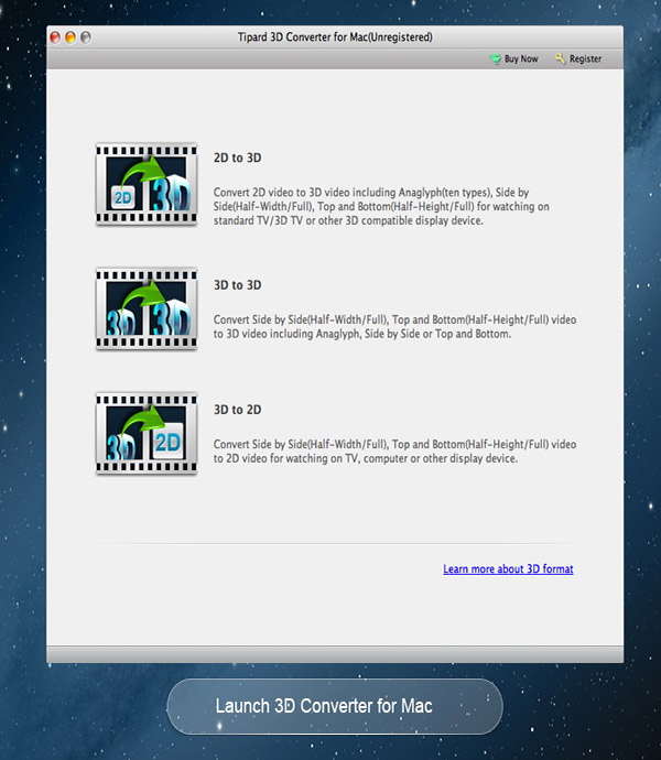 Tipard 3D Converter for Mac screenshot