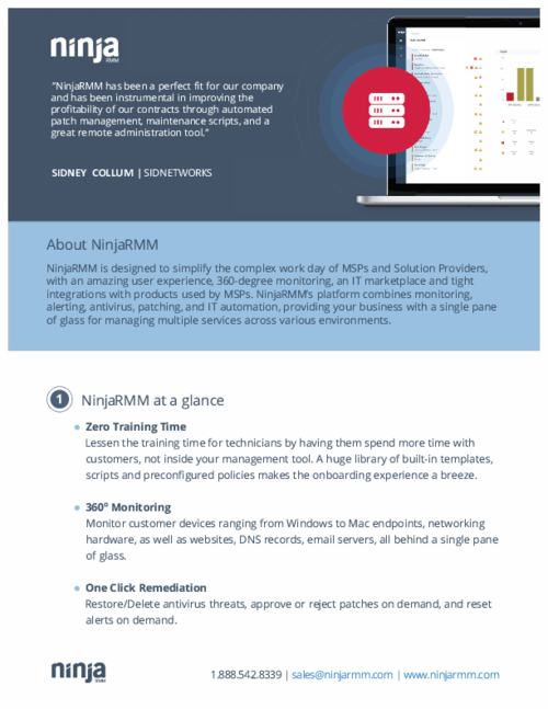 NinjaRMM Reviews 2019 Details, Pricing, & Features G2