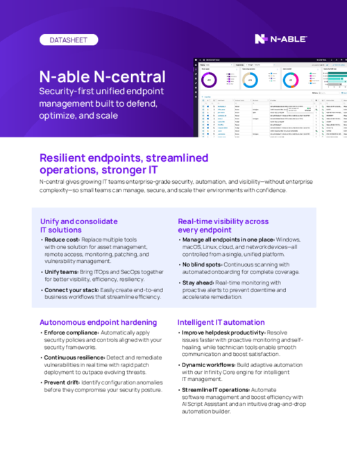 N-able N-central Datasheet
