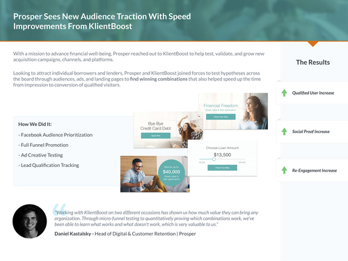Prosper - KlientBoost Case Study