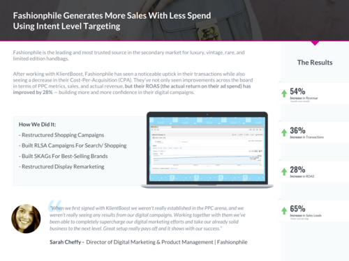 Fashionphile - KlientBoost Case Study