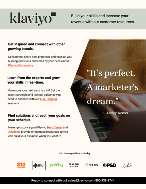 Klaviyo Customer Resources