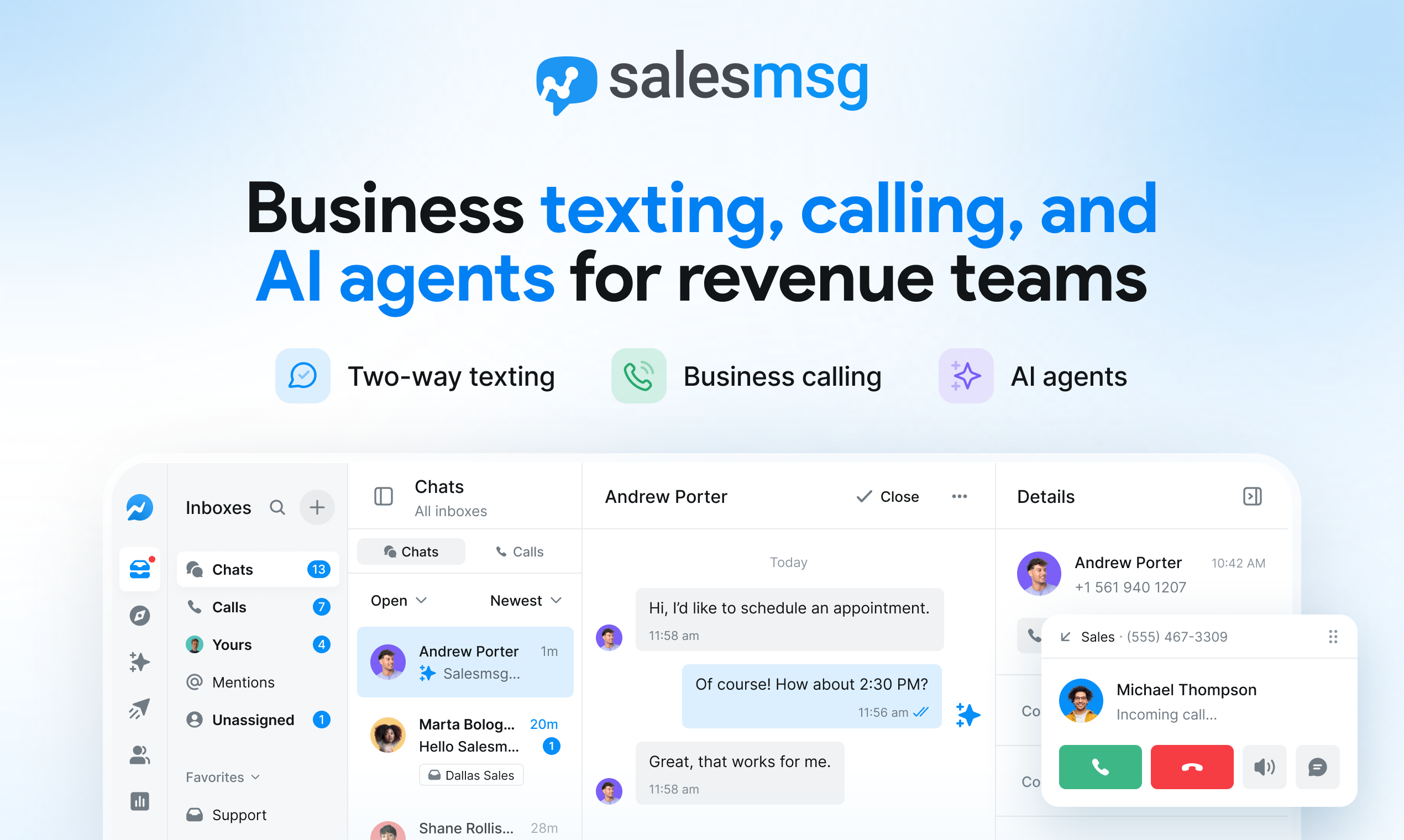 Salesmsg screenshot