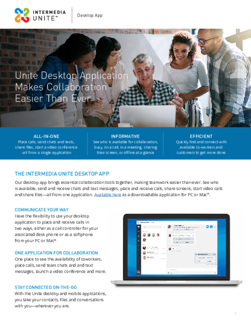 Unite Desktop App Datasheet