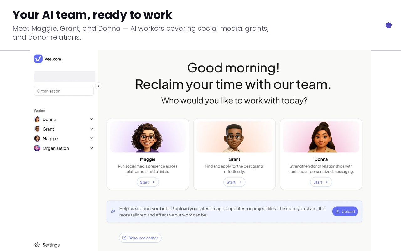 Vee.com screenshot