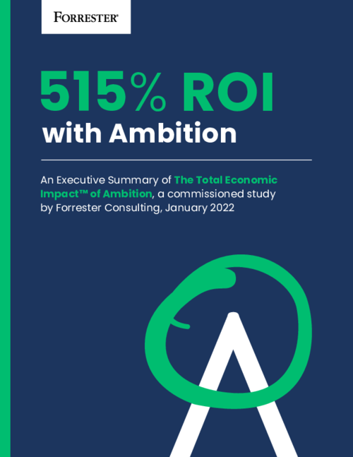 A commissioned study by Forrester Consulting on the Total Economic Impact (TEI) of Ambition