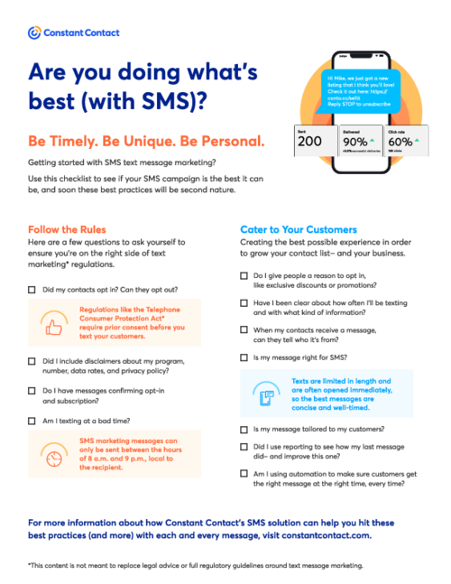SMS Best Practices