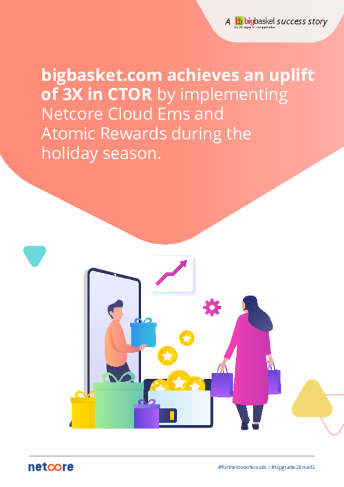 Big Basket case study - Netcore Cloud Ems and Atomic Rewards