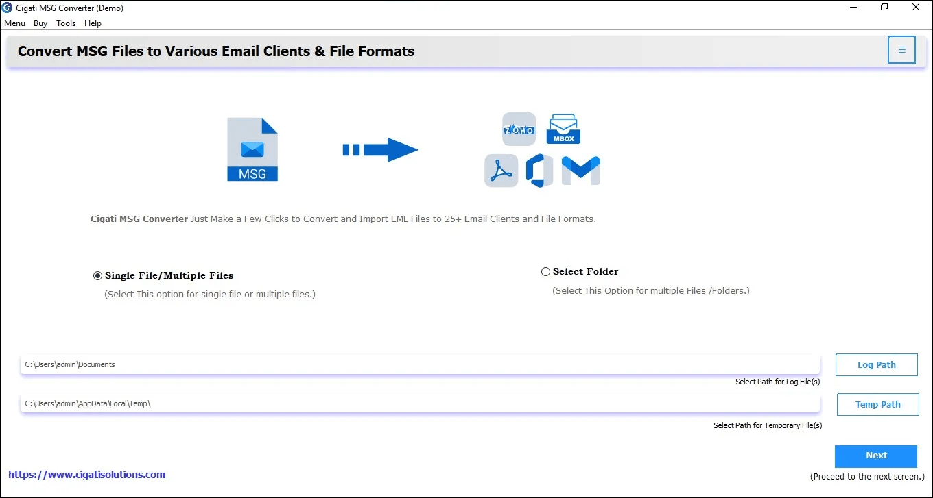 MSG Converter Tool screenshot