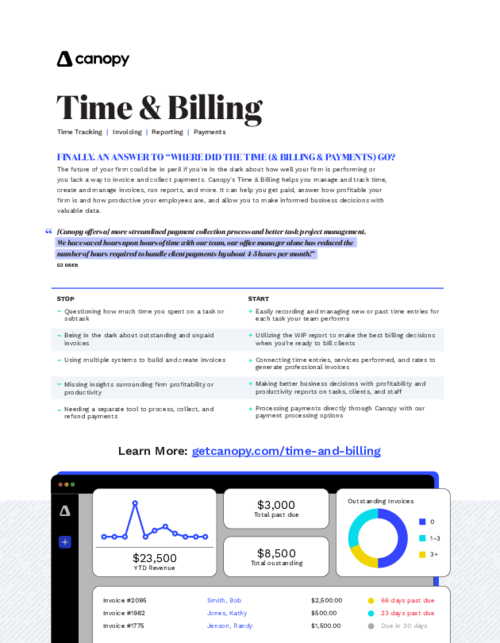 Canopy Time & Billing Software