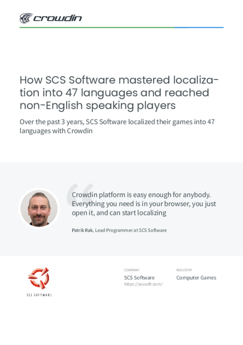 Case Study: How SCS Software mastered localization into 47 languages