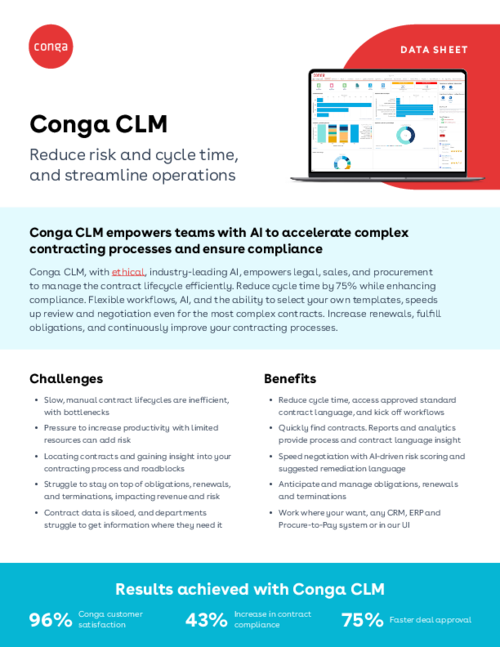 Conga CLM Data Sheet