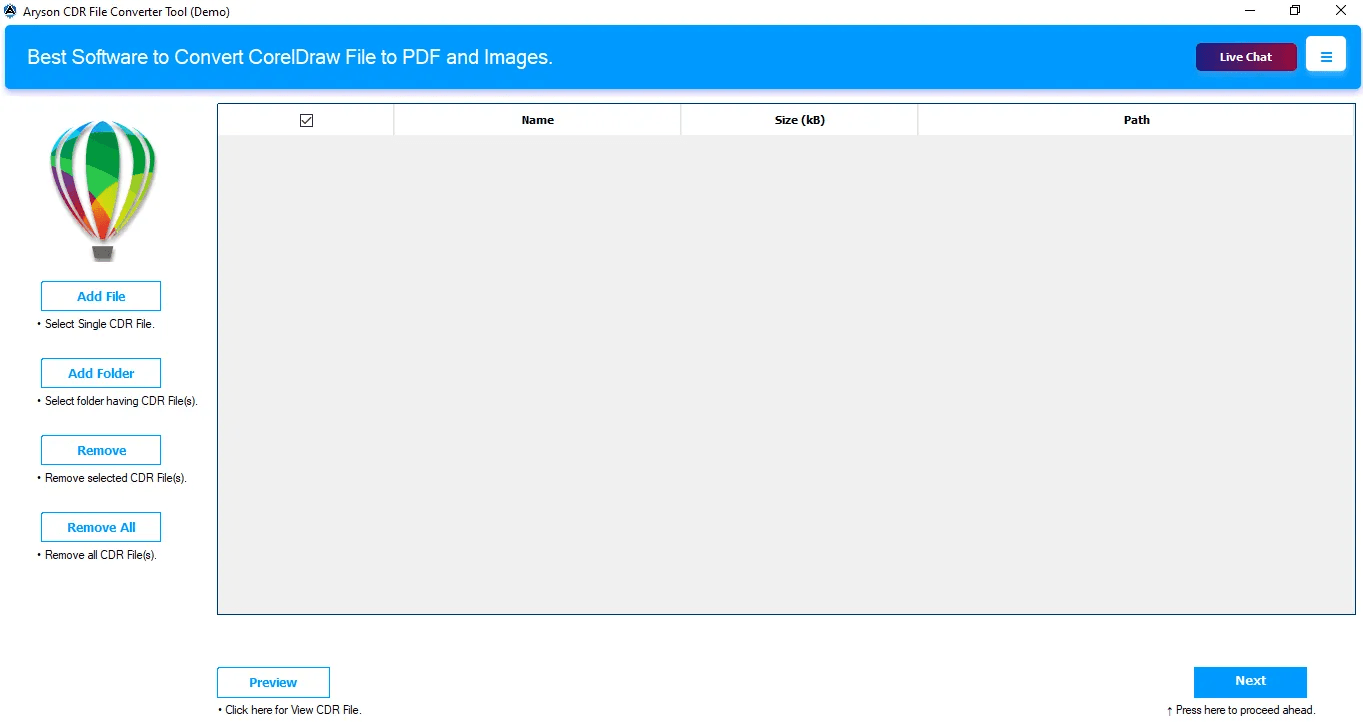 Aryson CDR converter screenshot