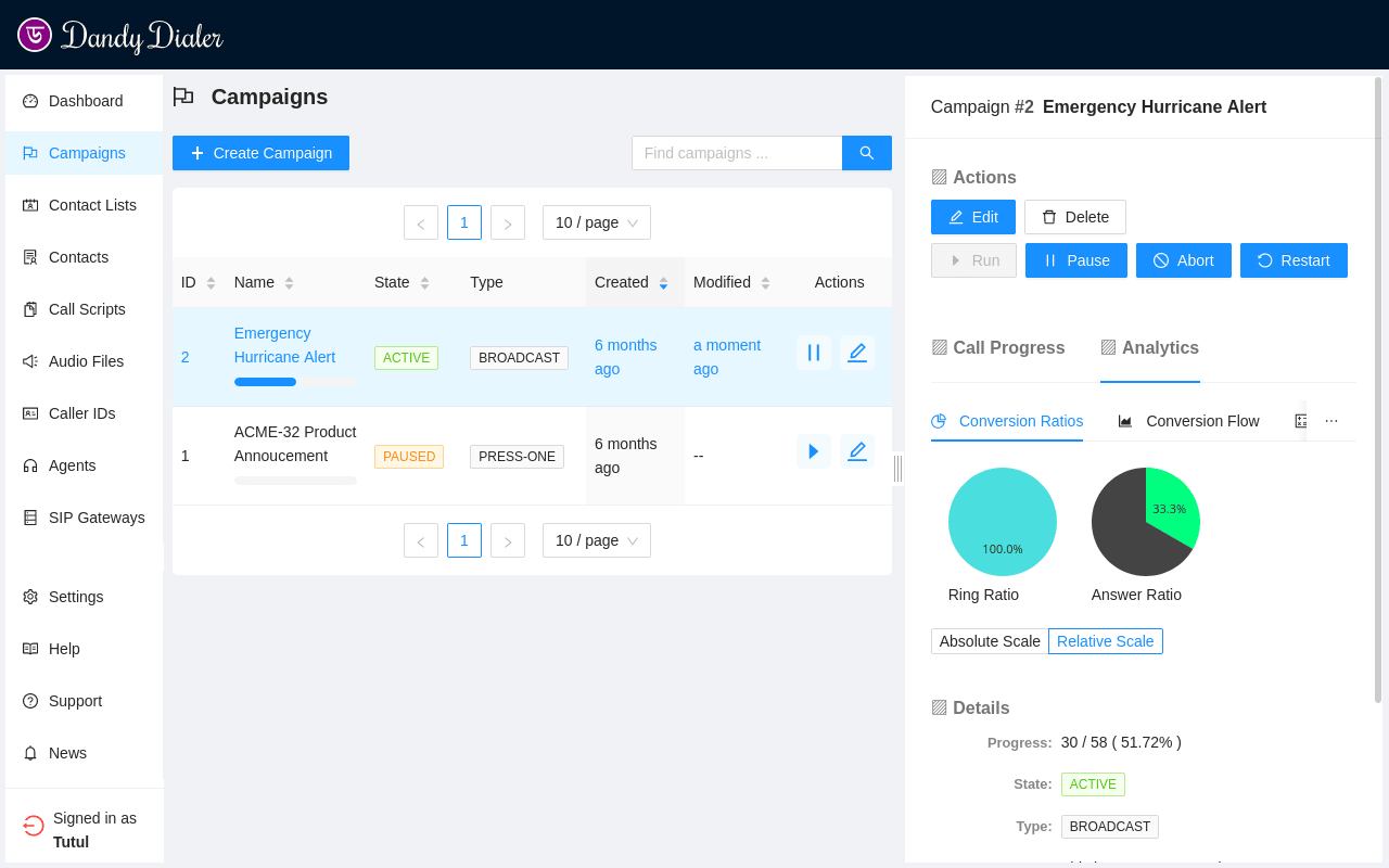 DandyDialer screenshot