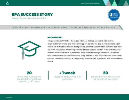 Oregon School Boards Association Success Story