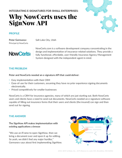 Why Now Certs Uses SignNow API