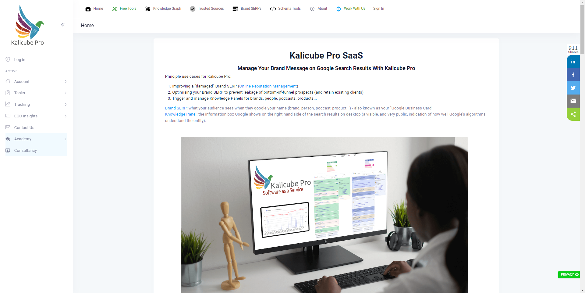 Kalicube Pro screenshot