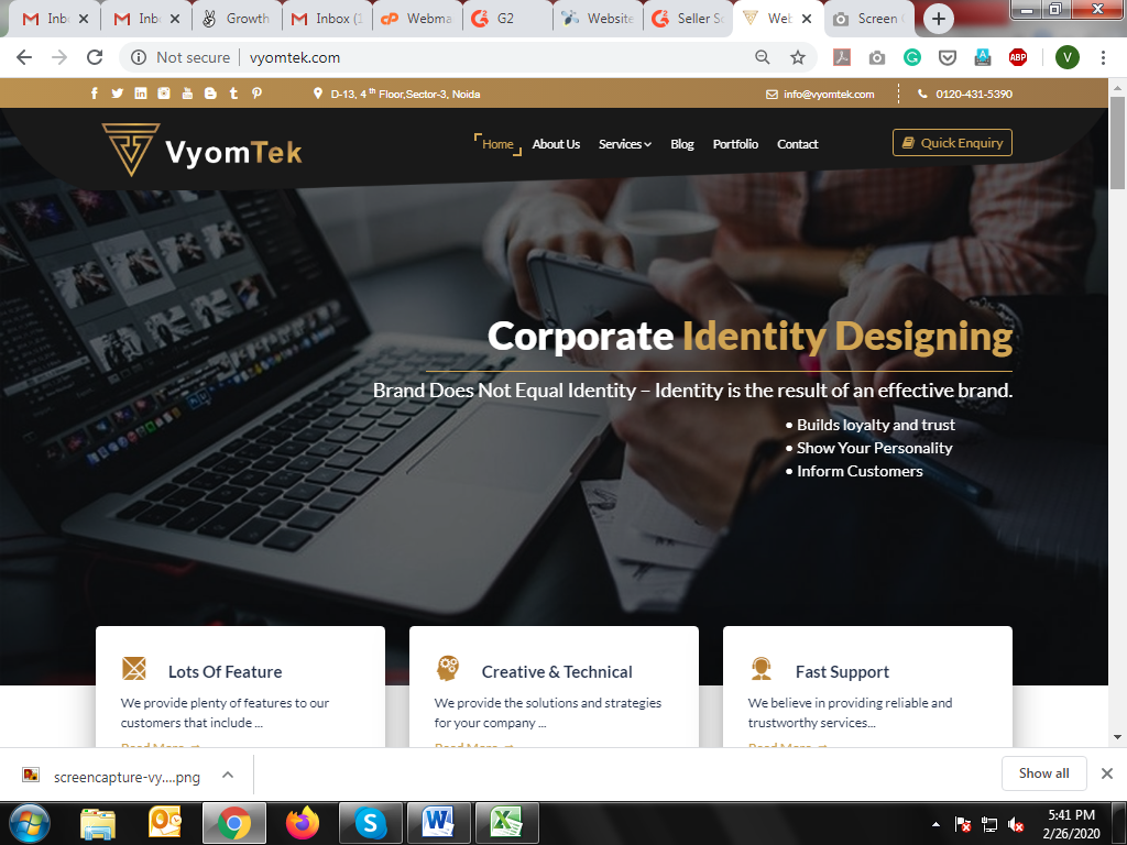 VyomTek.com screenshot