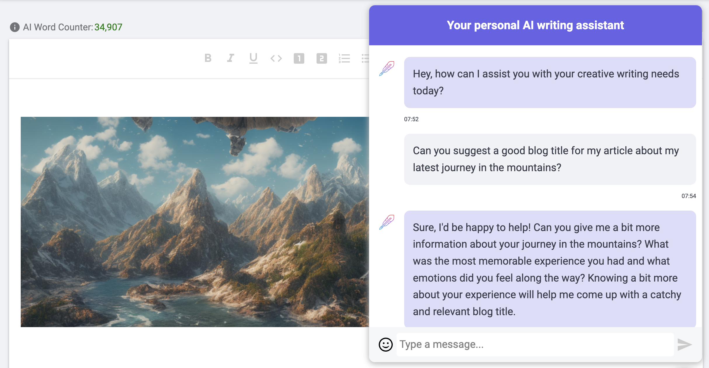 Cowriter screenshot 1