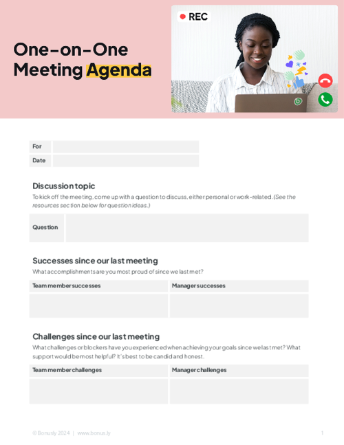 One-on-One Meeting Agenda Template