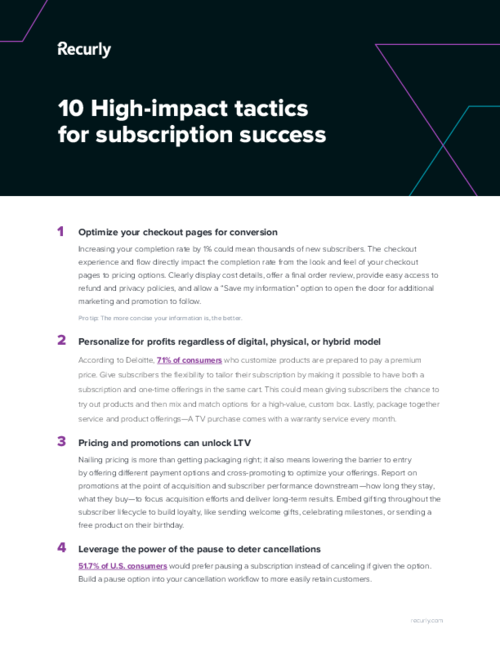 10 High-impact Tactics for Subscription Success