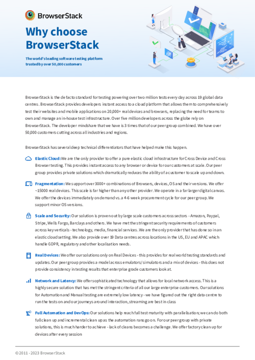 Why choose BrowserStack