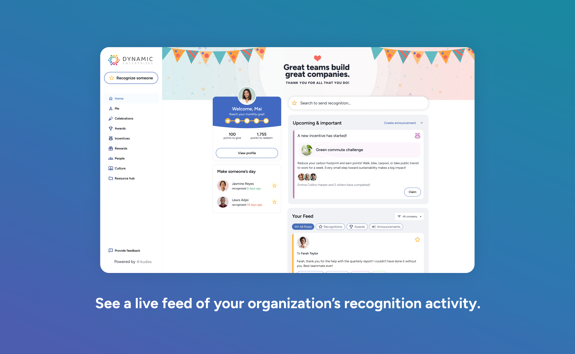 Kudos screenshot