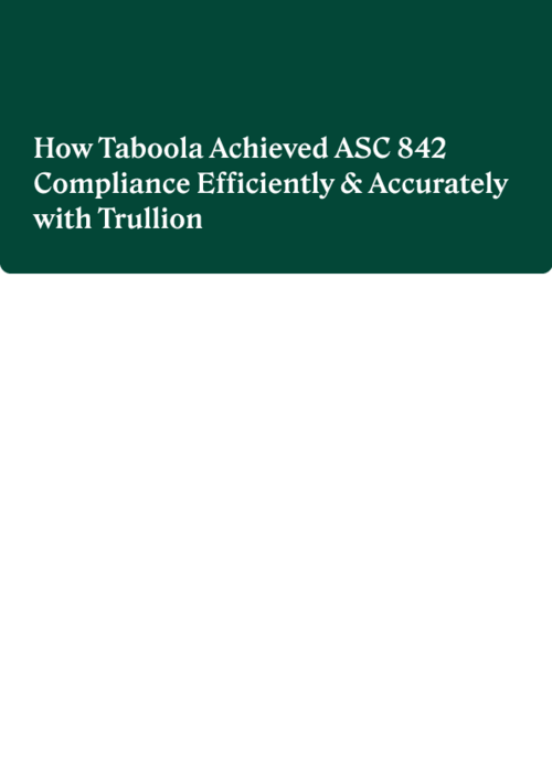 How Taboola Achieved ASC 842 Compliance Efficiently & Accurately with Trullion