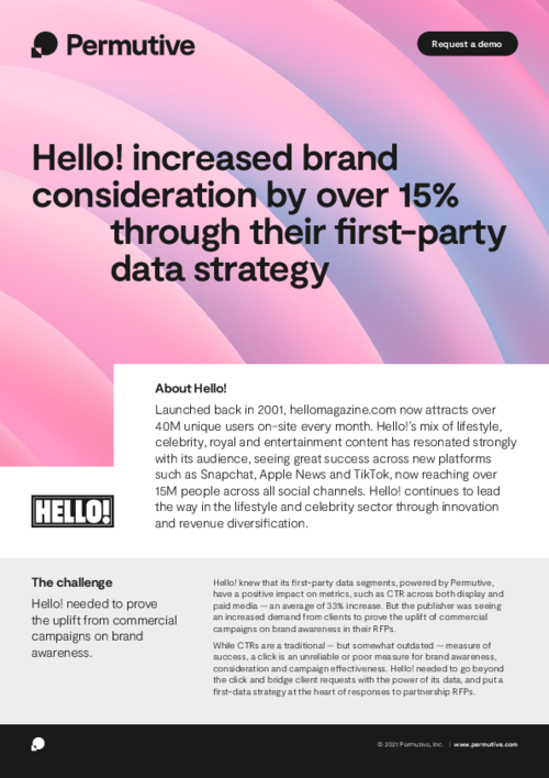 Hello! increased brand consideration by over 15% through their first-party data strategy