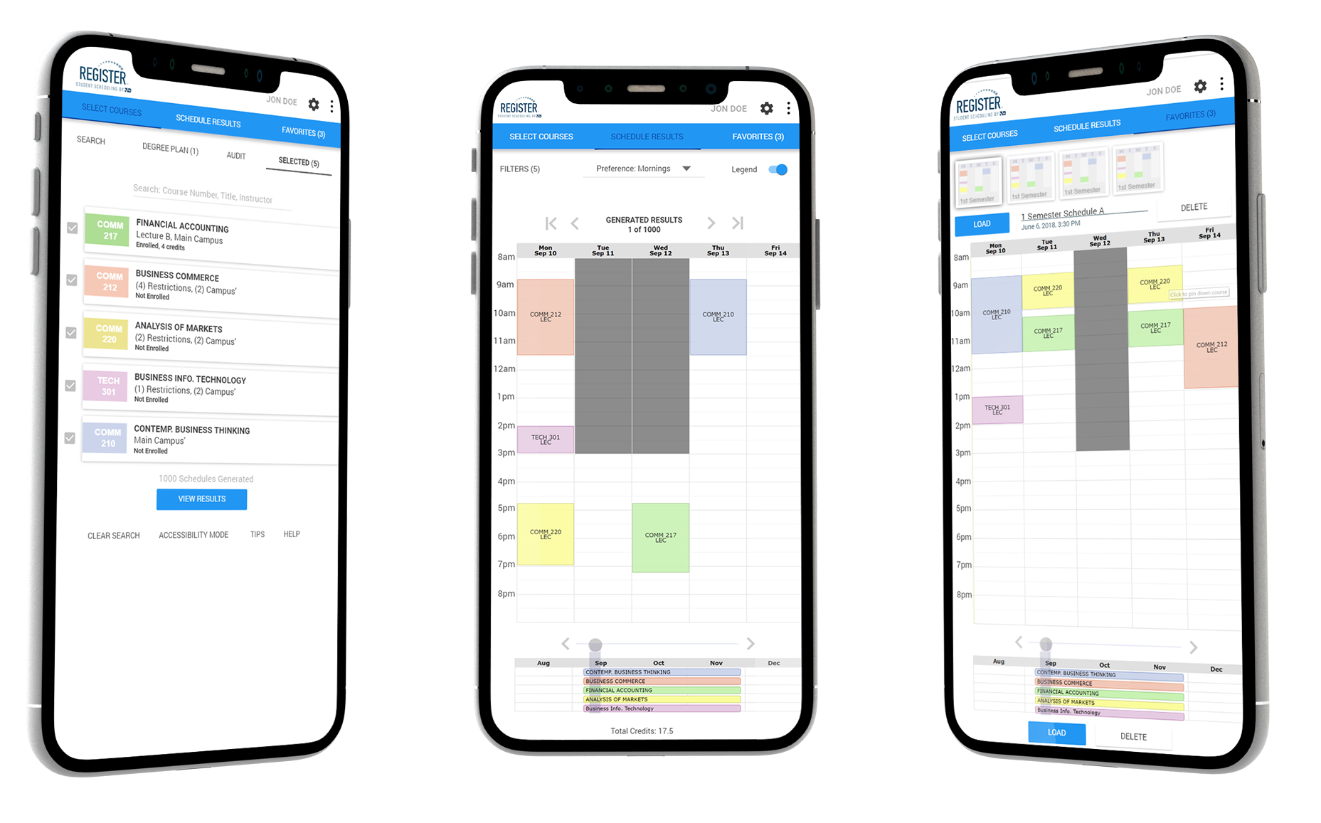 Modern Campus Register screenshot