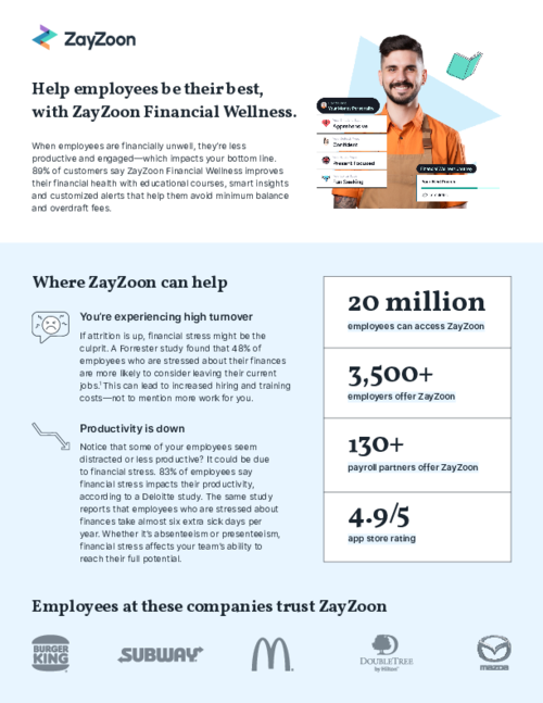 Financial Wellness Datasheet