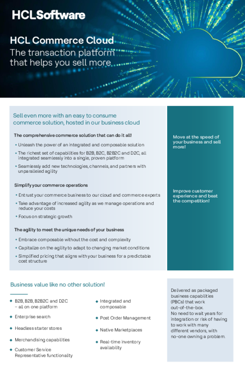 HCL Commerce Reviews 2023 Details, Pricing, & Features G2