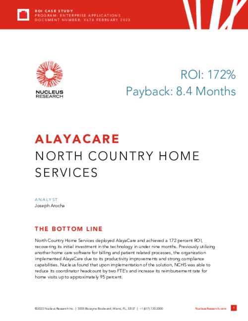 AlayaCare ROI Case Study