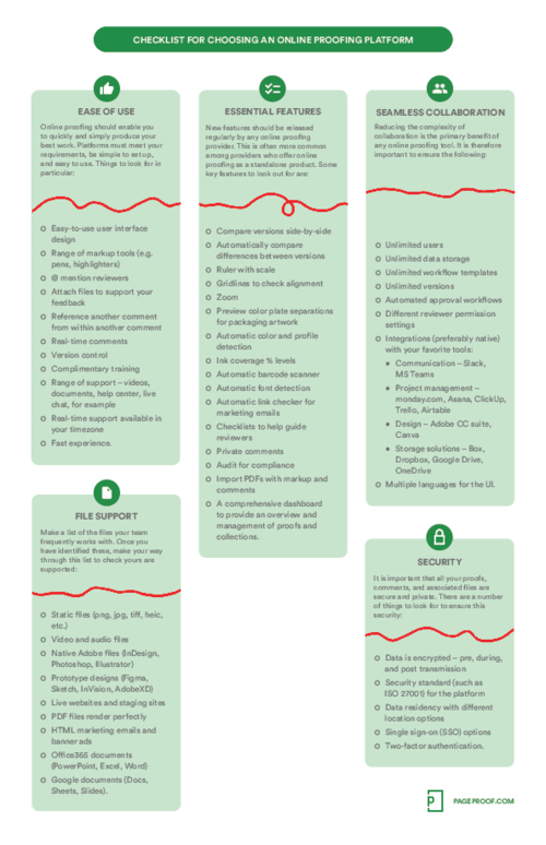 Checklist for choosing an online proofing platform