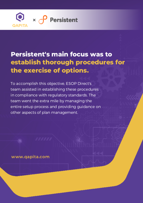Persistent's main focus was to establish thorough procedures for the exercise of options.