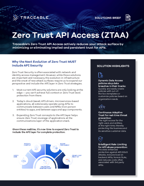 Zero Trust API Access - Solutions Brief