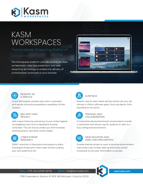 Kasm Workspaces Overview