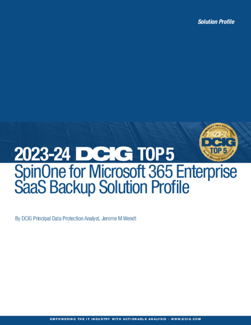 DCIG Top 5 Microsoft 365 Backup