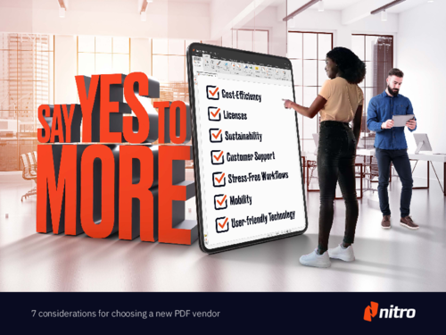 7 considerations for choosing a new PDF vendor