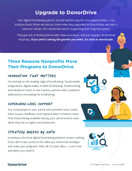 Why Upgrade to DonorDrive