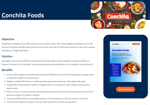Conchita Foods Implements EDI to Connect with Major Food Retailers