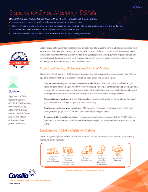 Sightline for Small Matters / DSARS