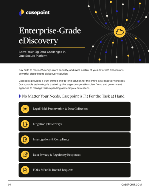 Casepoint: Enterprise-Grade eDiscovery