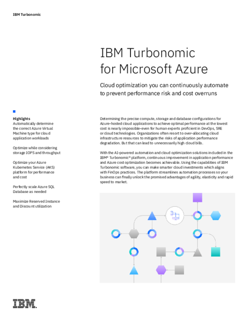 IBM Turbonomic for Microsoft Azure