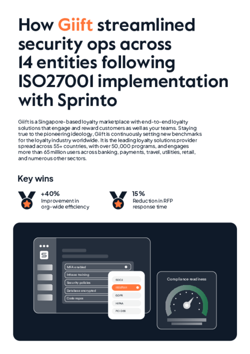 Giift reduced time to Audit-prep by 40%