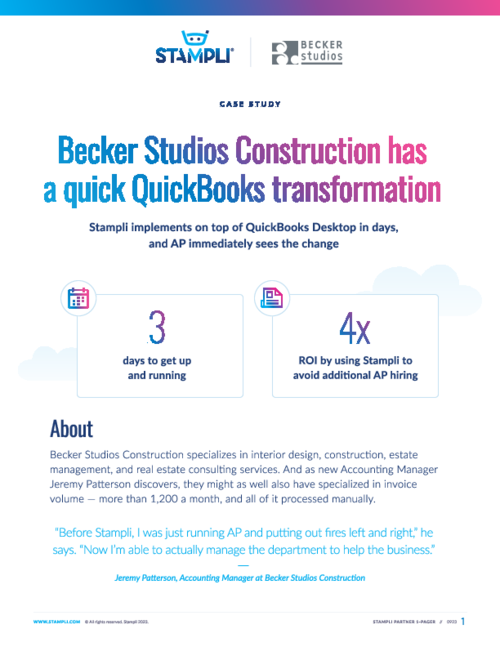 QBD Integration Case Study: Becker Studios Construction