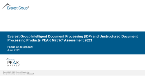 2023 Everest Group IDP PEAK Matrix Assessment